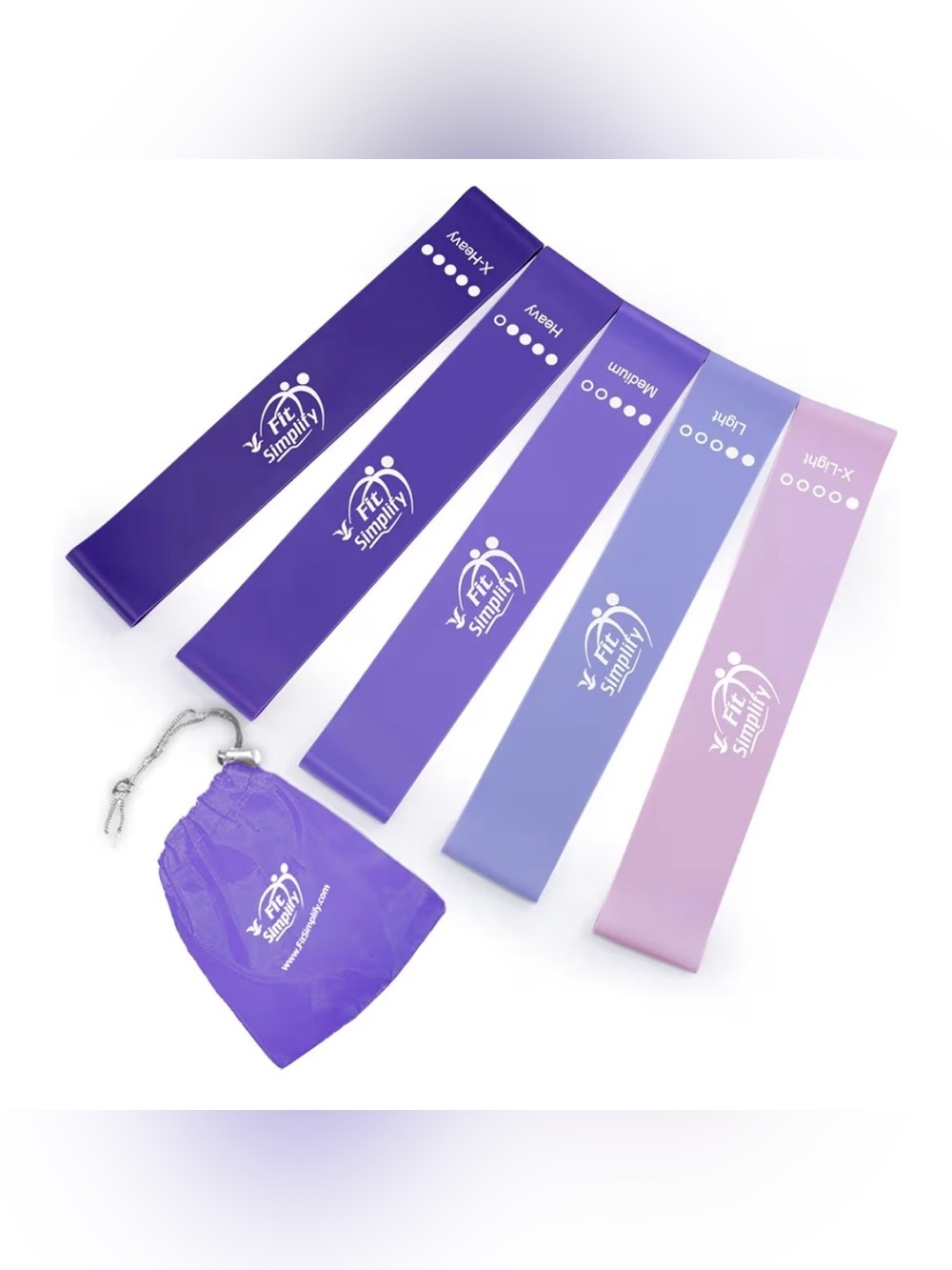 Fitness Resistance Loop Bands Set in Violet Gradient